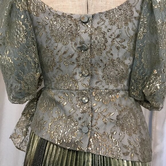 Vintage NEW Women's Princess Gown Separates Dress Blue Gold 1970s - Picture 14 of 16